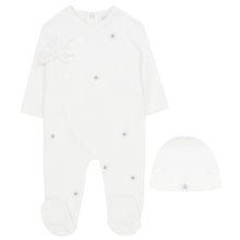 Load image into Gallery viewer, Kipp Baby Blue Star Embroidered Stretchie and Beanie
