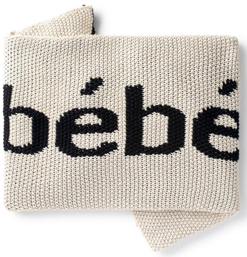 Domani Home Knit Bebe Blanket Black Domani Home Knit Bebe Blanket Black