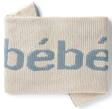 Load image into Gallery viewer, DOMANI HOME BEBE NATURAL/BLUE BABY BLANKET
