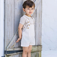 Load image into Gallery viewer, Analogie by Lil Legs Multi Stripe Linen Overalls
