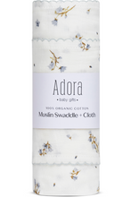 Load image into Gallery viewer, Adora Baby Floral Boys Muslin Swaddle + Cloth
