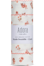 Load image into Gallery viewer, Adora Baby Floral Girls Muslin Swaddle + Cloth
