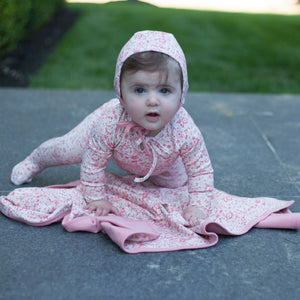 Bee & Dee Powder Pink Cotton Print Collection Layette Set