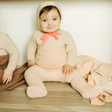 Load image into Gallery viewer, Bee &amp; Dee Pink Tint Colorblock Knit Collection Layette Set
