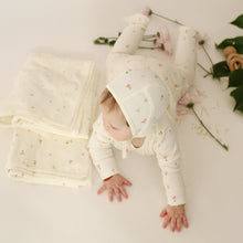 Load image into Gallery viewer, Bee &amp; Dee Girl Print Floral Dot Collection Stretchie and Bonnet
