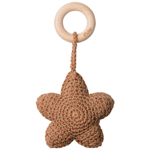 Picky Baby Star Rattle Teether- Coffee