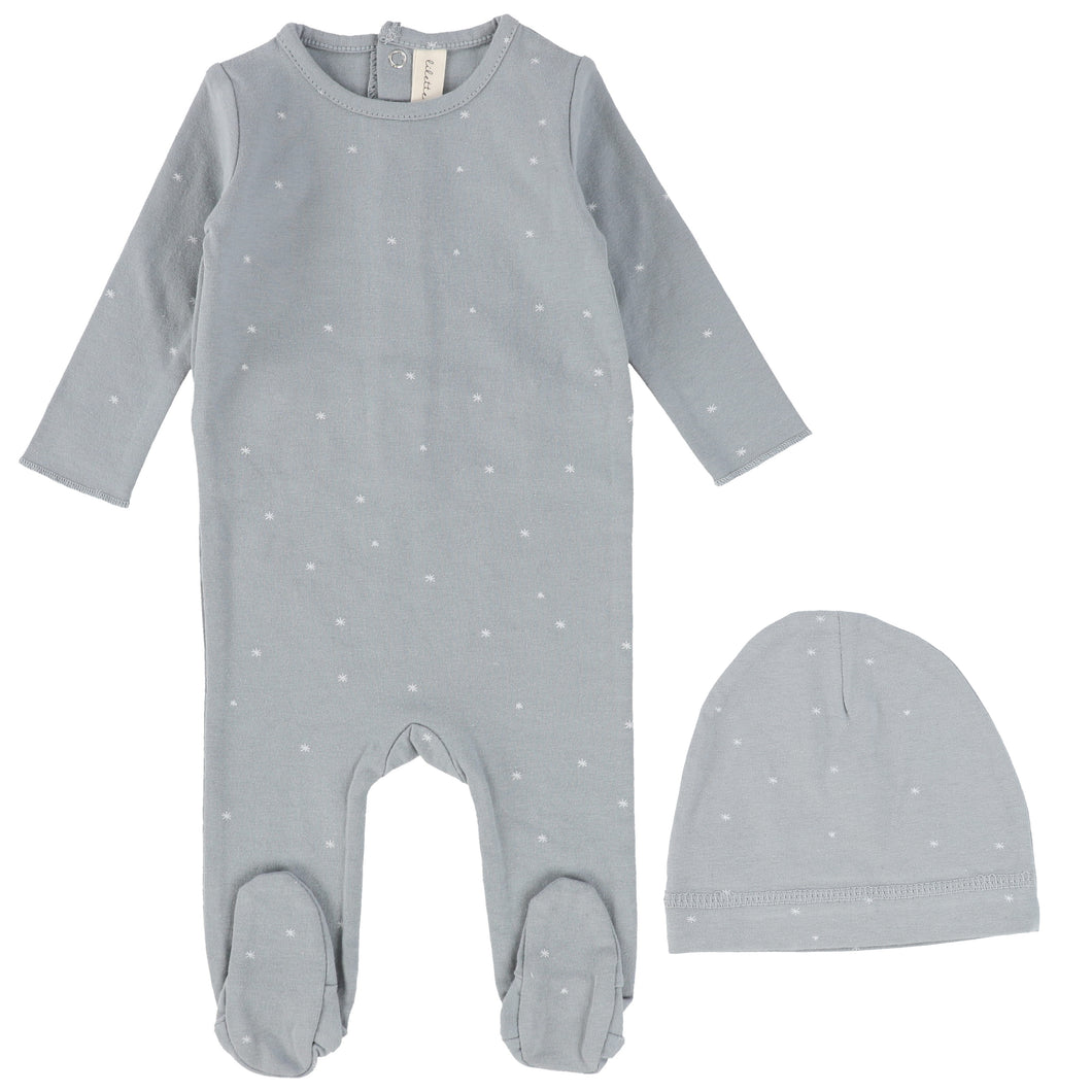 Lilette Grey Star Stretchie and Beanie