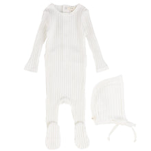 Load image into Gallery viewer, Lil Legs Winter White Wide Ribbed Stretchie
