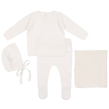 Load image into Gallery viewer, Lilette by Lil Legs White Pointelle Knit 4 piece Bris Set
