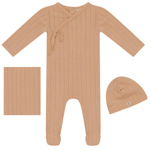 Fragile Nectar Baby Stretchie With Overlap Look Layette Set
