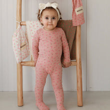 Load image into Gallery viewer, Mocha Pink Flower Girl Layette Set
