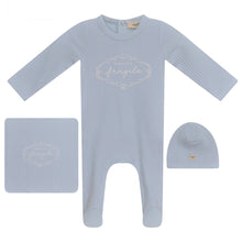 Load image into Gallery viewer, Fragile Blue Puff Print Layette Set
