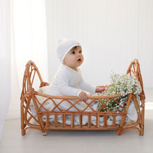 Load image into Gallery viewer, Fragile White Puff Print Stretchie and Beanie
