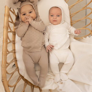 Bebe Bella White Knitted Wrap Baby Set