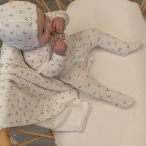 Lux Off White Floral Layette Set