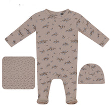 Load image into Gallery viewer, Whipped Cocoa Dark Almond Waffle Printed Boy Layette Set
