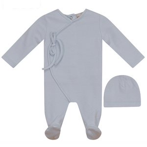 Lux Blue Wrap Look Stretchie and Hat