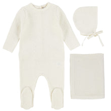 Load image into Gallery viewer, Bee &amp; Dee Ivory/White Knit Collection Layette Set
