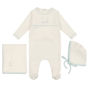 Bee & Dee Snow White with Boat Center Print Collection Layette Set