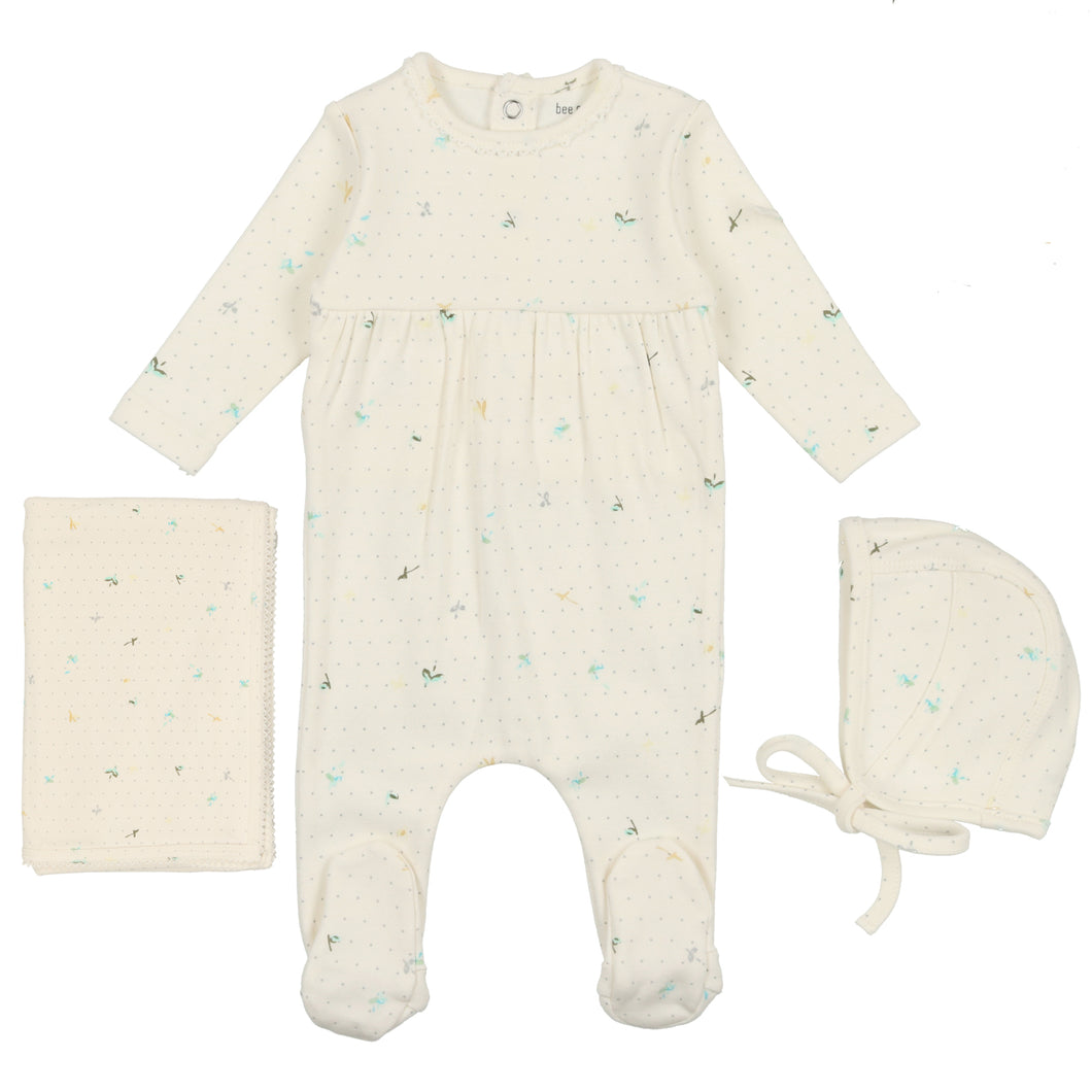 Bee & Dee Boy Print Floral Dot Collection Layette Set