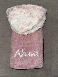 Zandino Chloe Mauve/Snowy Rose Oversized Hooded Towel