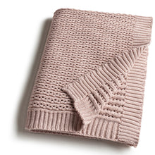 Load image into Gallery viewer, Zandino Ines Mauve Knit Blanket
