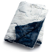 Load image into Gallery viewer, Zandino Milo Navy Minky Blanket
