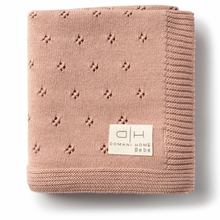 Load image into Gallery viewer, Domani Home Flower Pale Pink Baby Blanket
