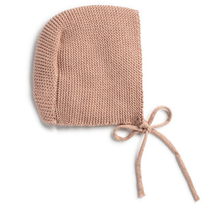 Domani Home Transfer Pale Pink Knit Baby Bonnet