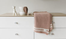 Load image into Gallery viewer, DOMANI HOME PINK SHELL STRIPED BABY BLANKET
