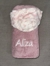 Load image into Gallery viewer, Zandino Chloe Mauve/Snowy Rose Oversized Hooded Towel

