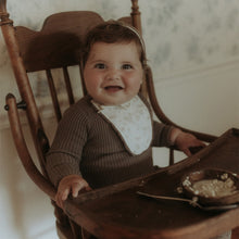 Load image into Gallery viewer, Bee &amp; Dee Mocha Knit Print Bib Collection Stretchie with Bonnet
