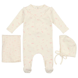 Bee & Dee Girl Floral Print Yoke Layette Set