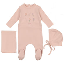Load image into Gallery viewer, Bee &amp; Dee Pearl Pink Leaf Print Collection Layette Set
