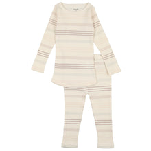 Load image into Gallery viewer, Bee &amp; Dee Taupe Stripe Collection Loungewear
