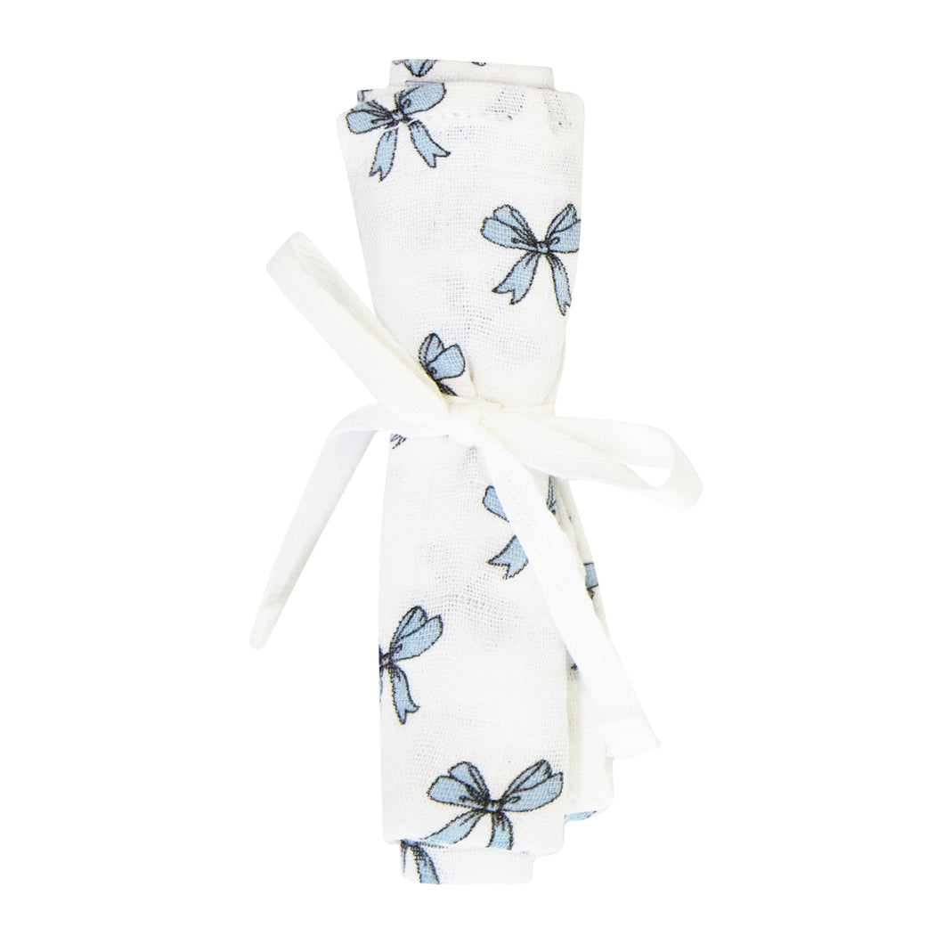 Kipp Collection Blue Bow Swaddle