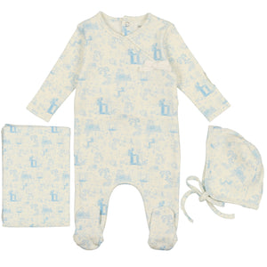Bee & Dee Light Boy Toile Collection Layette Set