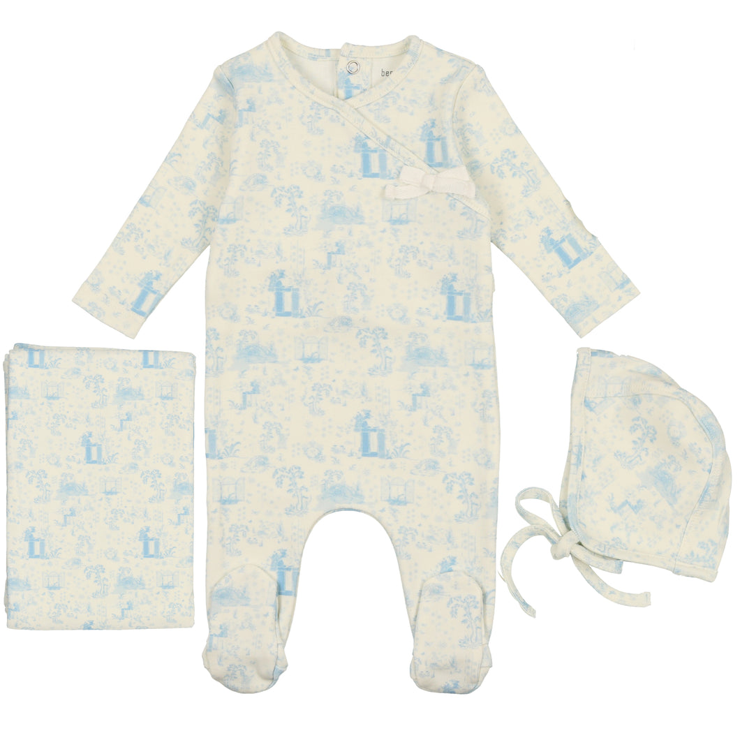 Bee & Dee Light Boy Toile Collection Layette Set